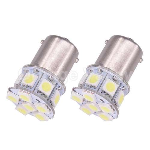 2pcs Car Led 1156 13 SMD 5050 led Turn Signal LED Bulbs - White