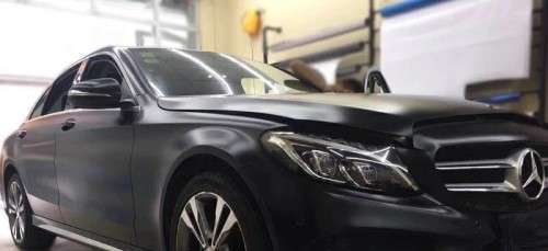 Matte Black Vinyl Wrap Sheet For Car Van Bike 1.52M x 30CM