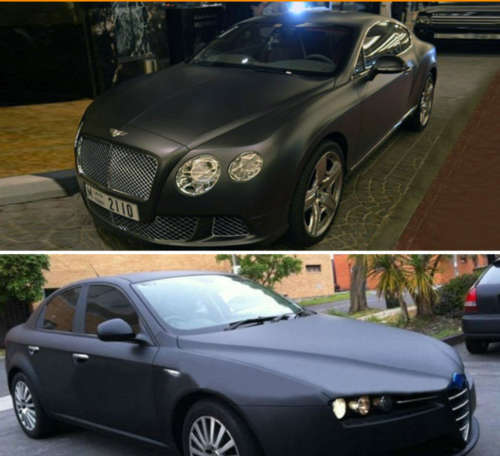 Matte Black Vinyl Wrap Sheet For Car Van Bike 1.52M x 30CM