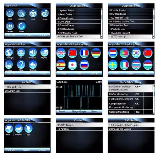 FOXWELL NT630 ELITE Engine,ABS,Airbag,SRS,SAS, Reset Scan Tool Anti Lock Brake System OBD2 Scanner