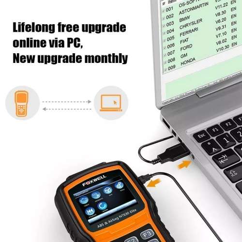 FOXWELL NT630 ELITE Engine,ABS,Airbag,SRS,SAS, Reset Scan Tool Anti Lock Brake System OBD2 Scanner