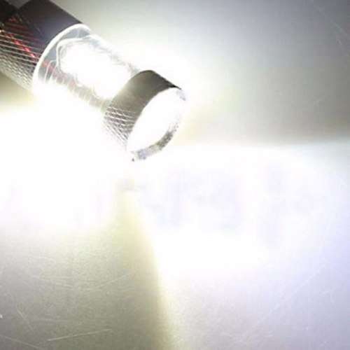 2 x 9006 16SMD 3030 80W 6500K-7000K White Light LED Bulb For Foglight DC12-24V - Silver White