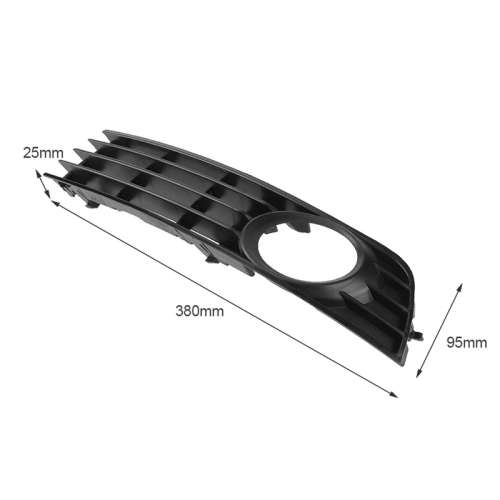2 Pcs Low Bumper Fog Light Lamp Grille Cover Audi A4 B6 (2002-2005) Black