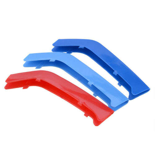 BMW M-Power 8 BARS Kidney Grille 3 Color Cover Insert Clips fits BMW F30 F31 13 -18
