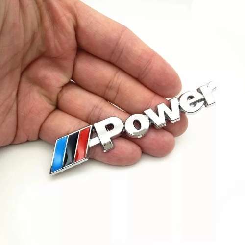M3 power Motorsport Metal Logo Car Sticker Rear Trunk Emblem Grill Badge for BMW