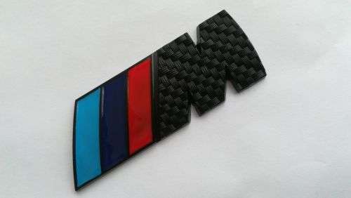 BMW M LOGO 3D METAL REAR STICKER CARBON