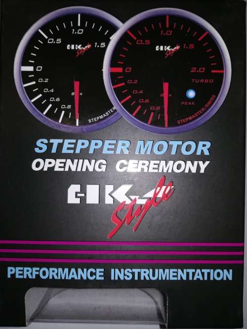 Boost Gauge ( HK Style) Stepper Led Smoked - 2.5` 60mm