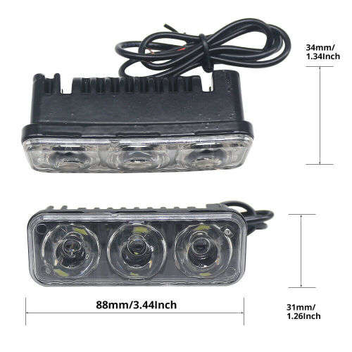 2 x LED Daytime Running Light Super Bright Fog Work Lamp Car SUV Universal White