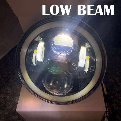 High Grade 2 x 7 Inch LED Headlight With Angel Eye Halo Ring DRL and Turn Signal For Jeep