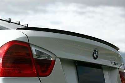 BMW E90 3-series Sedan 2005-2011  Slim Boot Spoiler Unpainted Factory Style Polyurethane Rubber