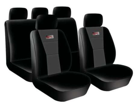 Car SEAT COVERS 9PCS GREY GT POWER