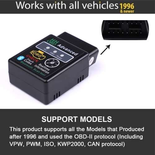 OBDII Advanced Bluetooth Car Diagnostic Scan Tool - ELM 327