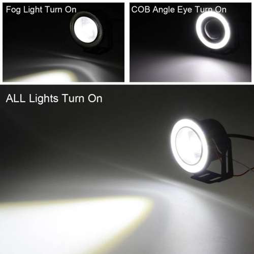3.5" (89mm) LED FOG ANGEL EYES SET PROJECTOR WATERPROOF XL-666