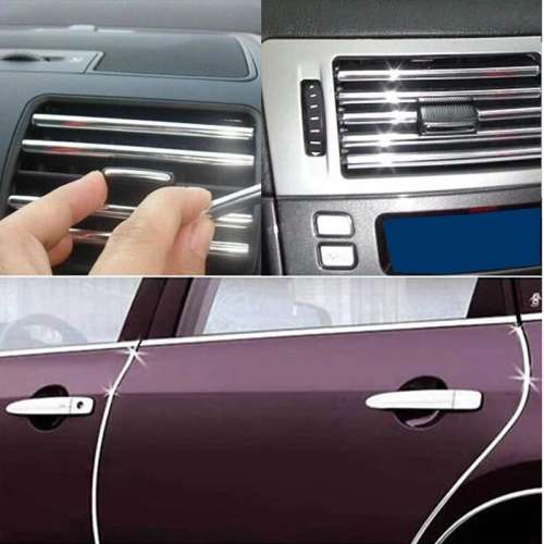 Clip-on Chrome Beading 10mm x 1metre