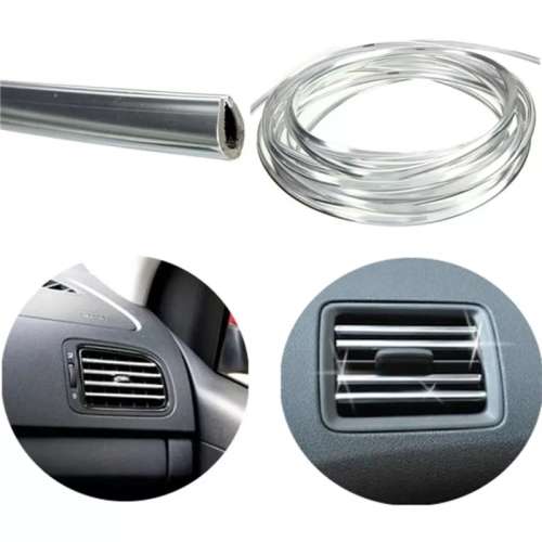 Clip-on Chrome Beading 10mm x 1metre