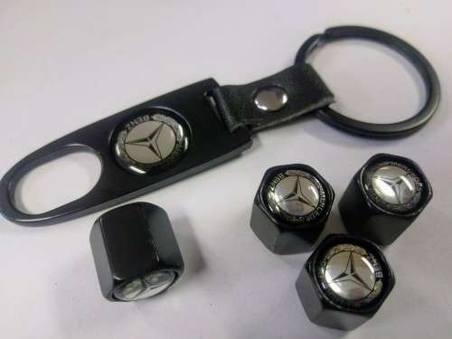 Mercedes-Benz Tyre Valve Cap and Key Chain Set