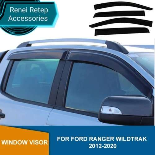 Ford Ranger 2012 - 2020 Matte Black Windshield Set of 4