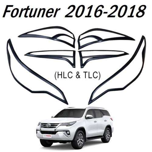 Toyota Fortuner Headlight and Tail-light Black Trim For 2016-2019 Set