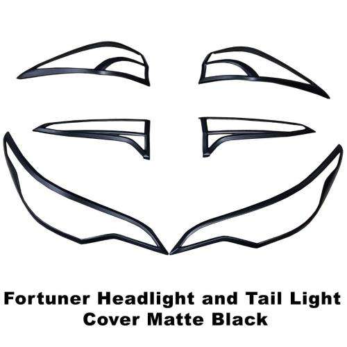Toyota Fortuner Headlight and Tail-light Black Trim For 2016-2019 Set