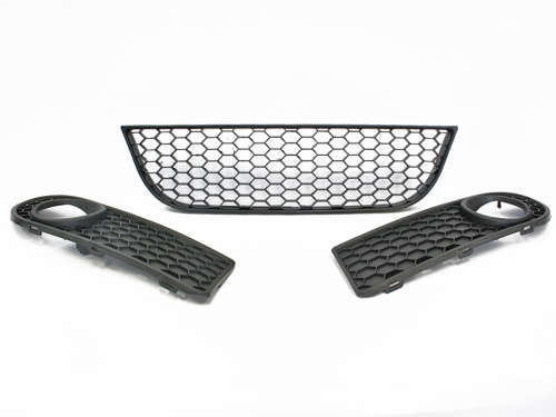 VW POLO 05-09 GTI GRILLE SET - 3PC KIT HONEYCOMB MESH