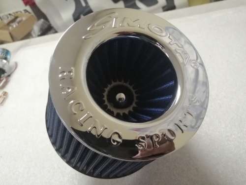 76mm Simota Dual Cone Air Filter Blue