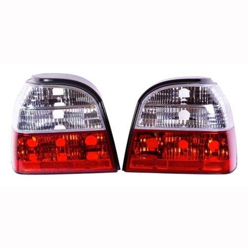 VW Golf 3 Tail Light Set - Red White