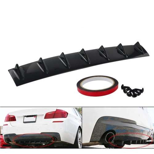 Universal Rear Diffuser Fin Type - Gloss Black