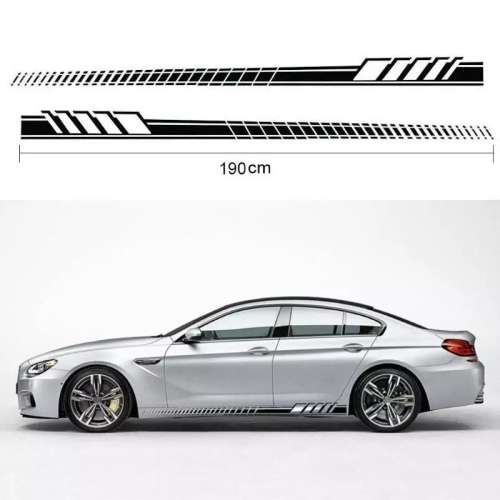 2 x Amg Racing Sport Side Skirt Decals Vinyl Sticker