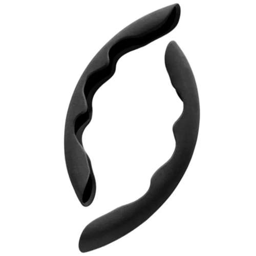 2PCS Car Steering Wheel Cover Suede Universal Steering Cover Trim Protector Handle Anti-Slip