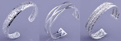 Sterling Silver Filled Open Cuff Bangles | 7 to choose from