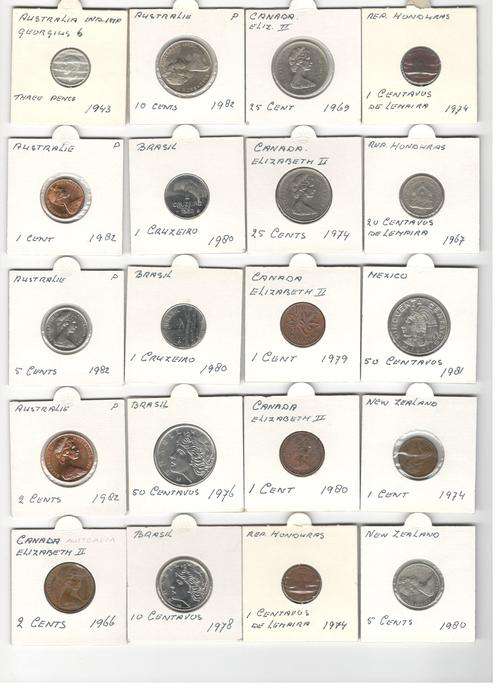 A collection of 53 coins from the Americas and Australia (1891 onwards)
