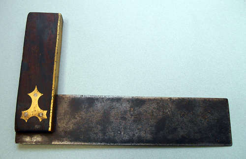 Vintage Rosewood and brass carpenters T-Square