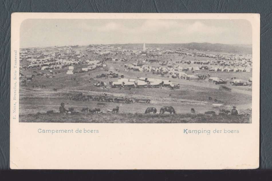 Anglo Boer War Postcard - "Campement de boers"  Circa 1900 Unused