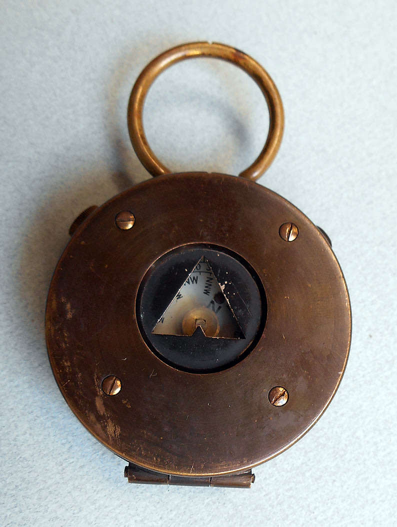 British WW1  - 1918 S. Mordan and Co. Brass marching compass.