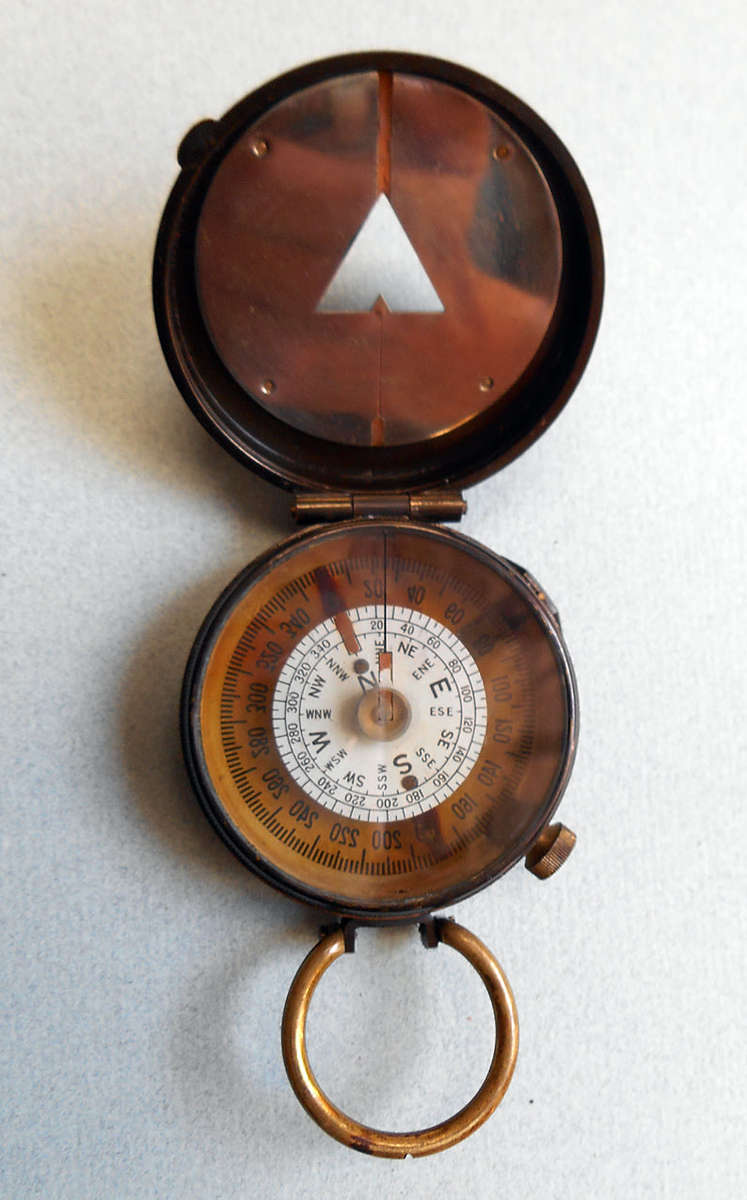 British WW1  - 1918 S. Mordan and Co. Brass marching compass.