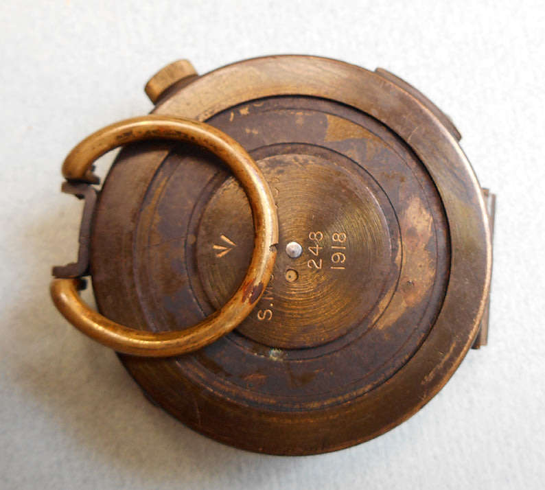 British WW1  - 1918 S. Mordan and Co. Brass marching compass.