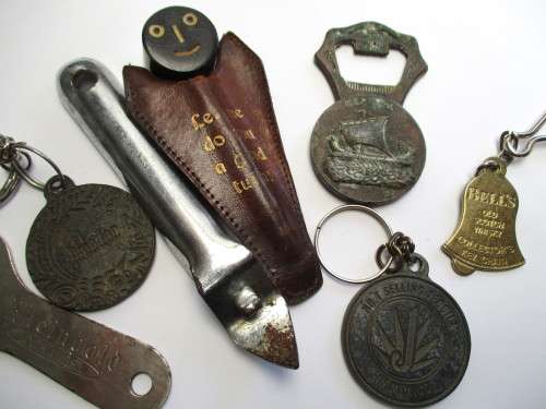 Cork screw / bottle opener / key chain, bar related items