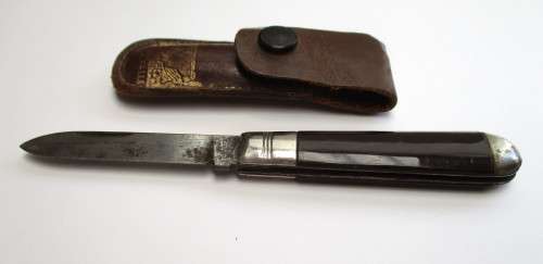Vintage Richards (Lamppost) Pocket Knife in pouch -- Victoria Falls -- Sheffield, England
