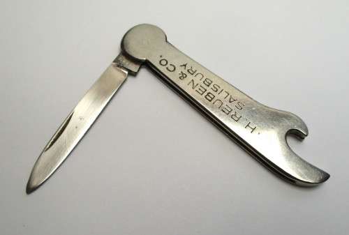 Vintage Knife / Bottle opener - H. Reuben and Co. Salisbury - blade marked - M. L. Savage Cape Town.
