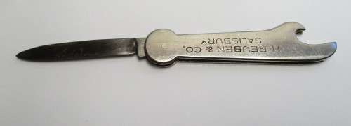 Vintage Knife / Bottle opener - H. Reuben and Co. Salisbury - blade marked - M. L. Savage Cape Town.