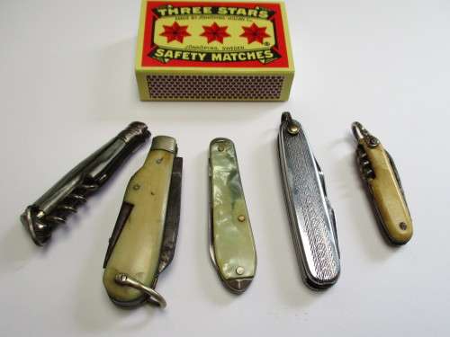 Miniature vintage pocket knife lot