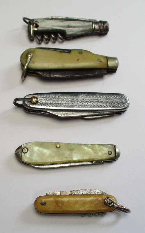 Miniature vintage pocket knife lot