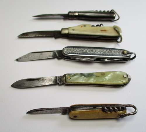Miniature vintage pocket knife lot