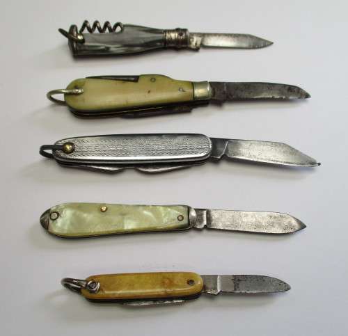 Miniature vintage pocket knife lot