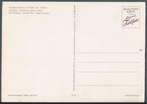 Vintage post card -- Cologne Cathedral -- Grace Image