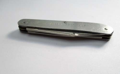 Vintage Stockman pocket knife, Kutmaster Utica, New York, Made in USA. Stainless steel