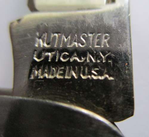 Vintage Stockman pocket knife, Kutmaster Utica, New York, Made in USA. Stainless steel