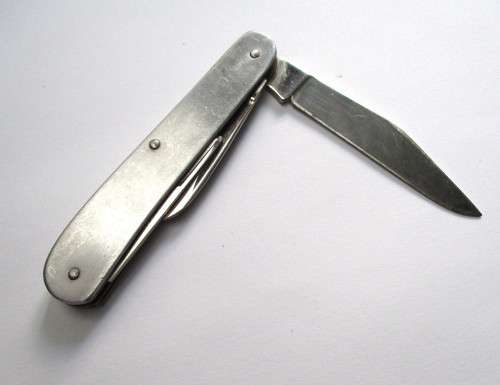 Vintage Stockman pocket knife, Kutmaster Utica, New York, Made in USA. Stainless steel
