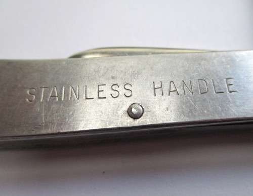 Vintage Stockman pocket knife, Kutmaster Utica, New York, Made in USA. Stainless steel