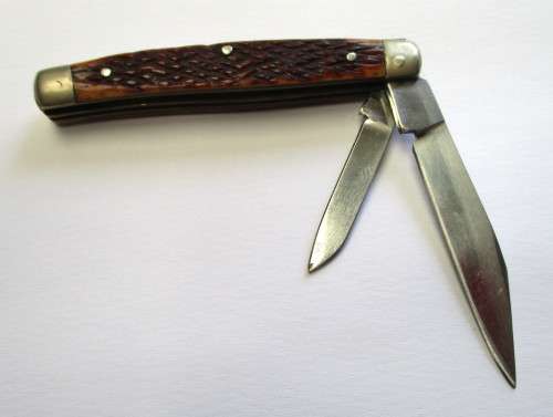 Small vintage bone-handle pocket knife - probably Japanese made